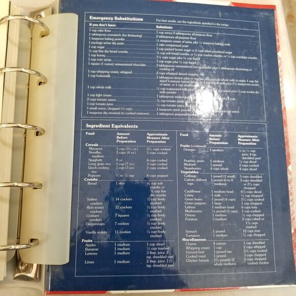 Better Homes new cook book 1989 edition hadcover 5 ring bound indexed vintage - Picture 9 of 10